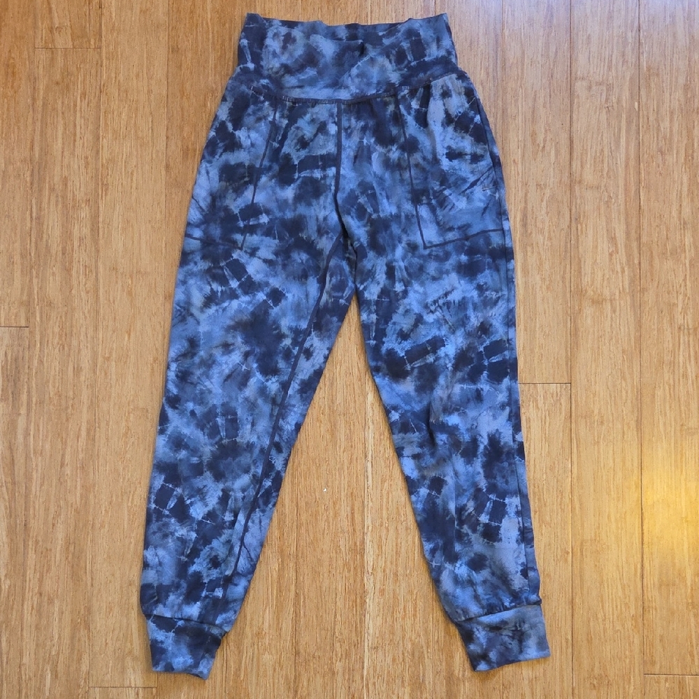 Athleta Womens Blue Tie-Dye Joggers